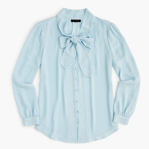 JCrew 365 Drapey Tie Neck Top - 00